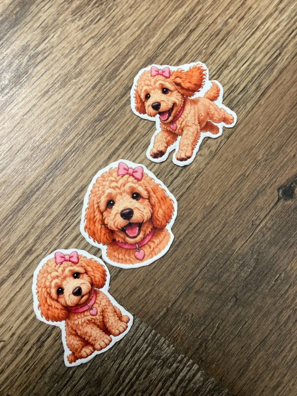 3 Flexible Dog Magnets Girl Mini Goldendoodle Puppy Refrigerator Fridge set
